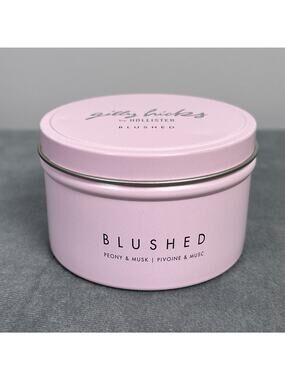Gilly Hicks Blushed Candle Hollister 5.5 oz Peony Musk Tin Discontinued Rare GUC